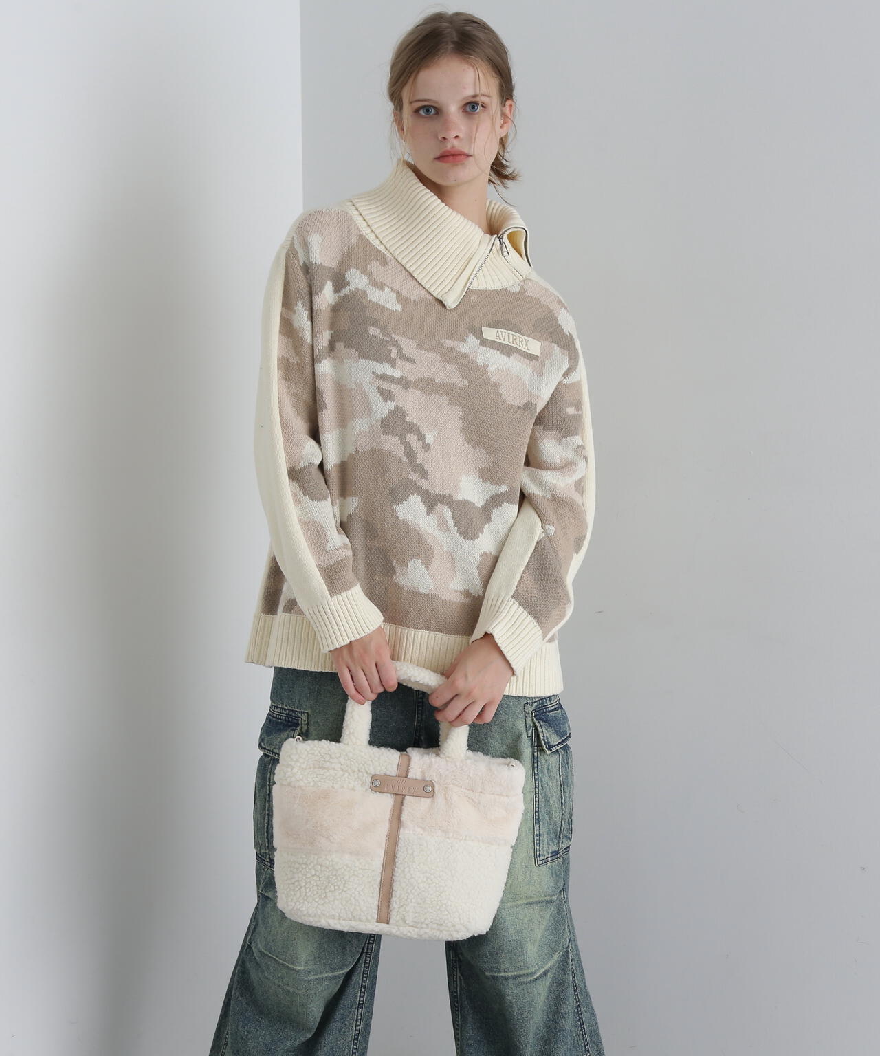 《直営店限定》BOA×FUR MINI TOTE BAG/ボア×ファー ミニトートバッグ