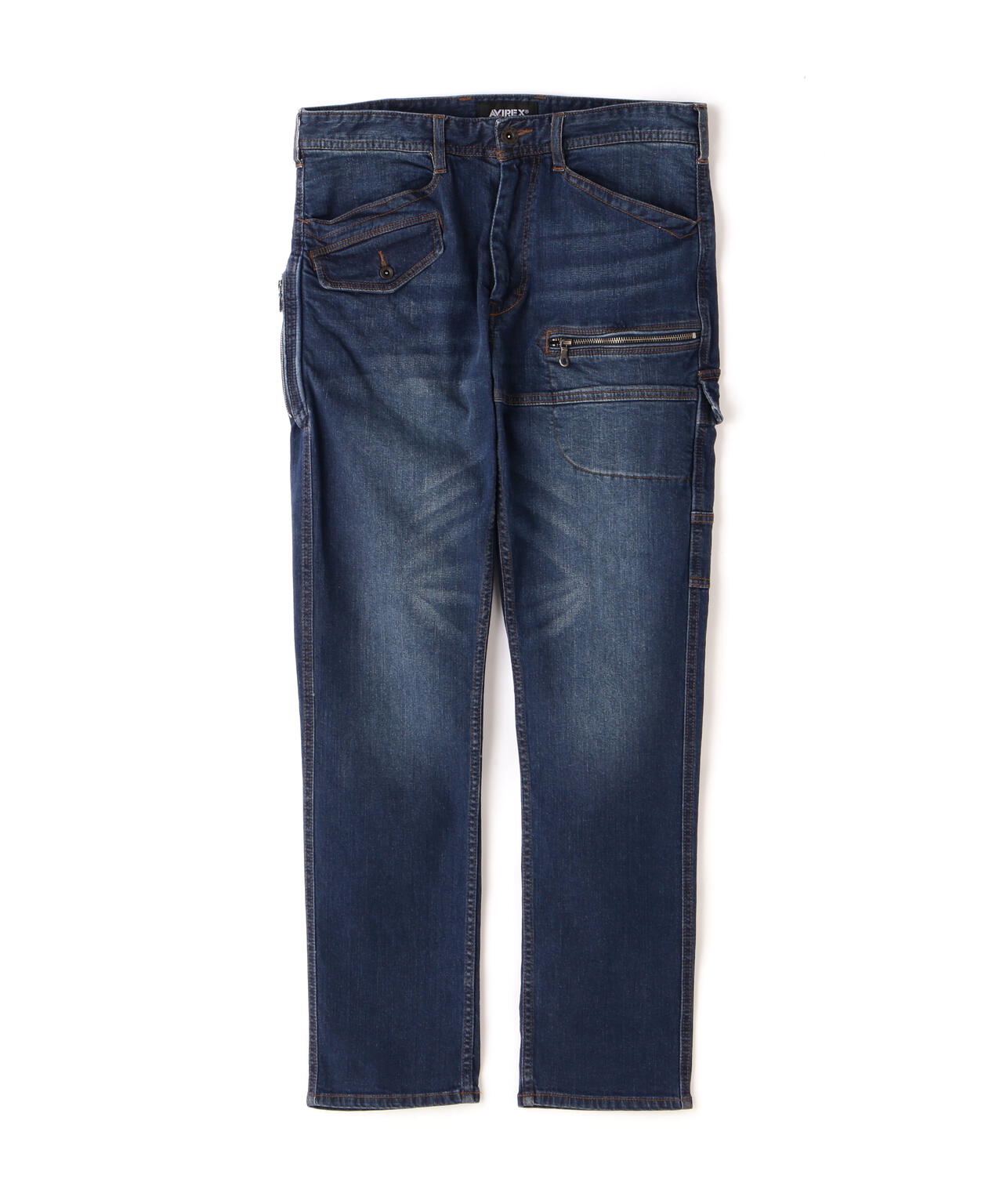 《直営店限定》STRETCH DENIM POCKET PANTS / ストレッチ デニム ポケット パンツ / AVIREX