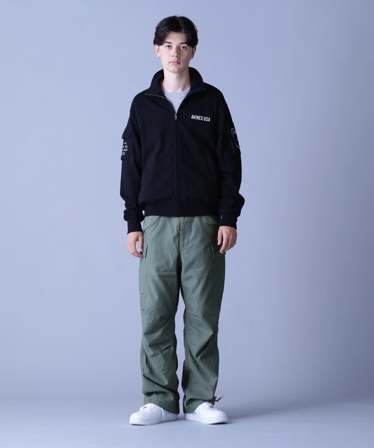 FATIGUE STAND ZIPUP SWEAT / ファティーグ ジップアップ スウェット / AVIREX / アヴィレックス