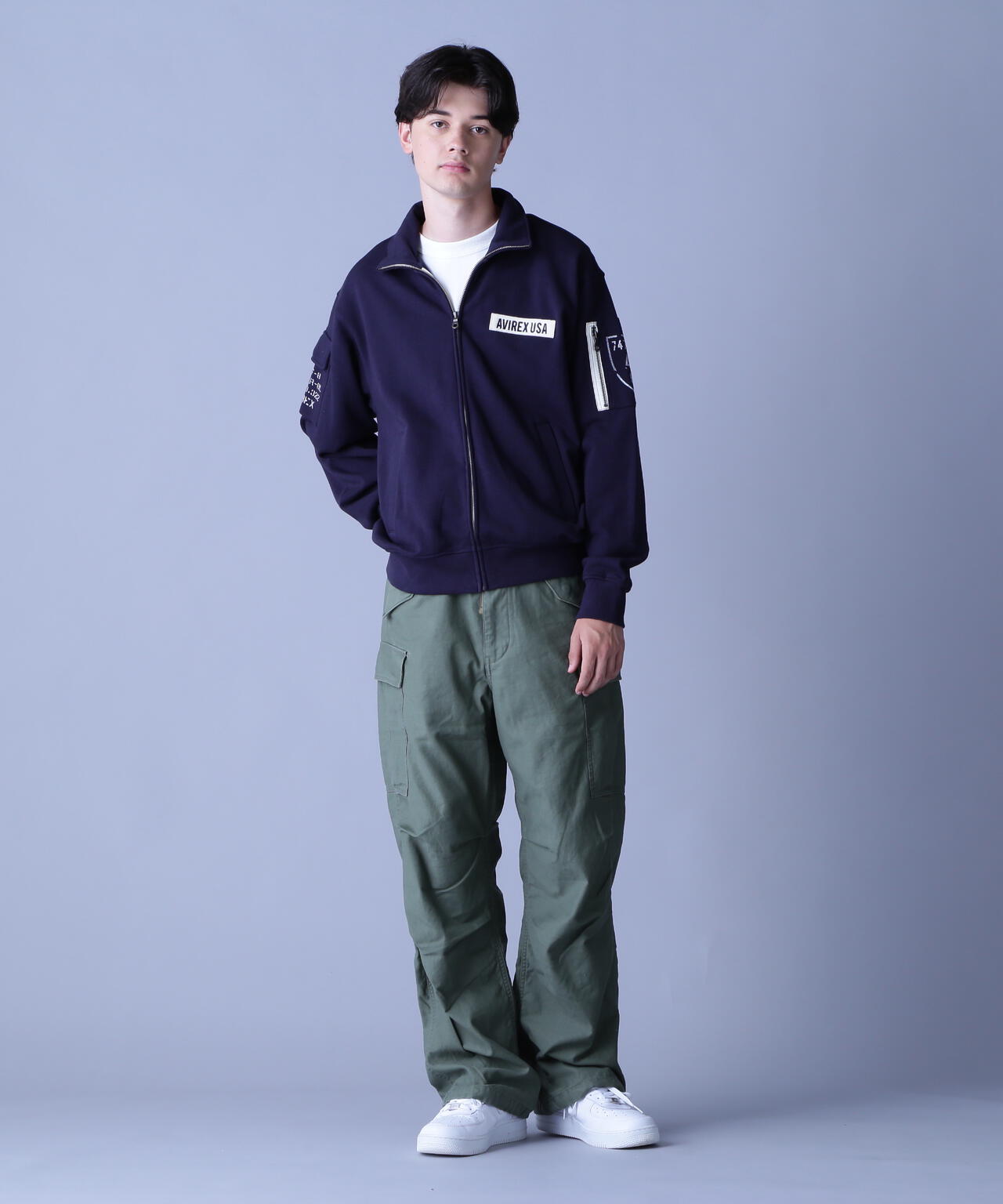 FATIGUE STAND ZIPUP SWEAT / ファティーグ ジップアップ スウェット / AVIREX / アヴィレックス