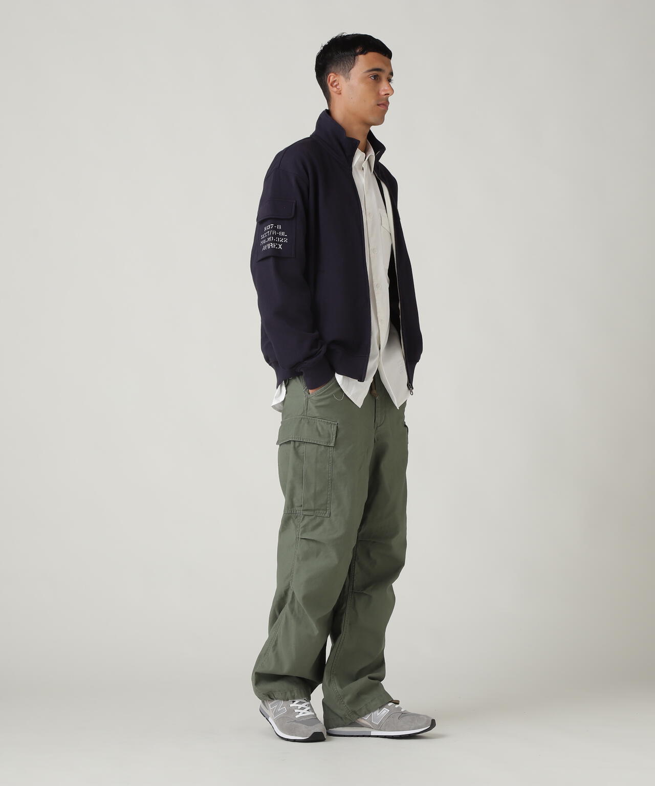 FATIGUE STAND ZIPUP SWEAT / ファティーグ ジップアップ スウェット / AVIREX / アヴィレックス