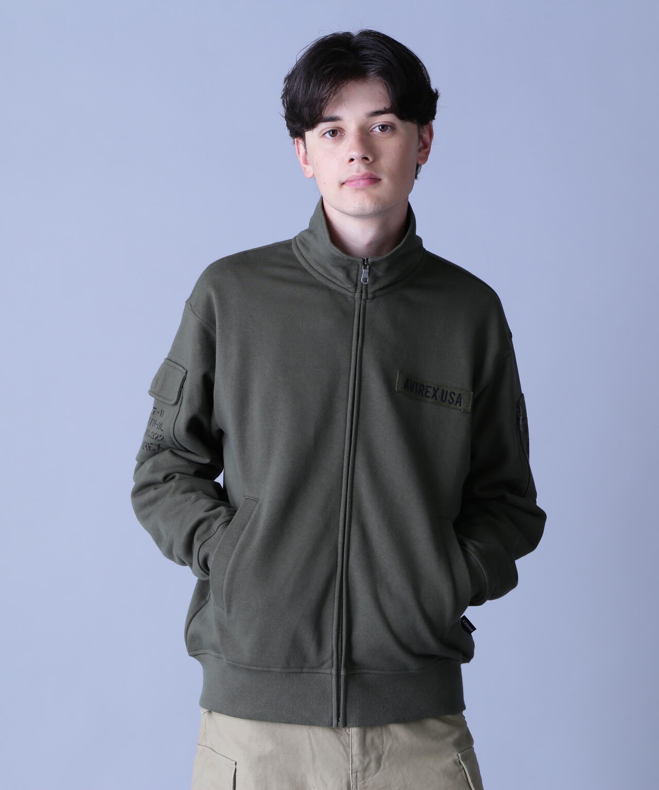 FATIGUE STAND ZIPUP SWEAT / ファティーグ ジップアップ スウェット / AVIREX / アヴィレックス