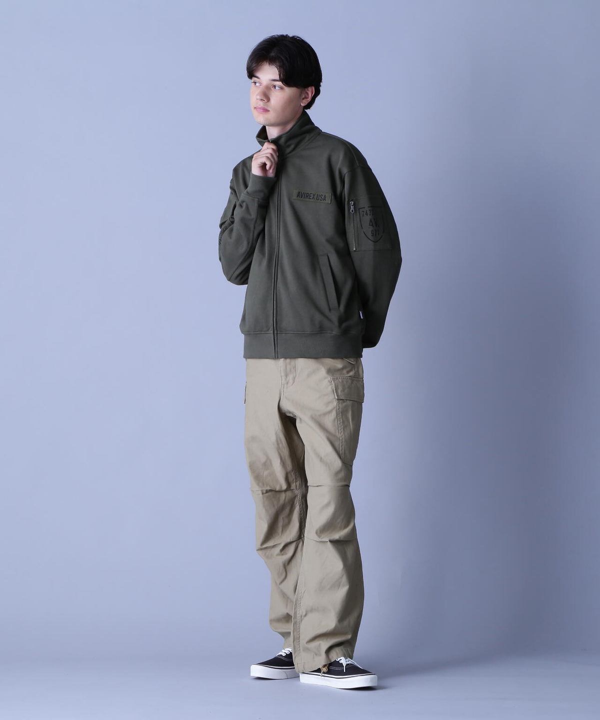 FATIGUE STAND ZIPUP SWEAT / ファティーグ ジップアップ スウェット / AVIREX / アヴィレックス