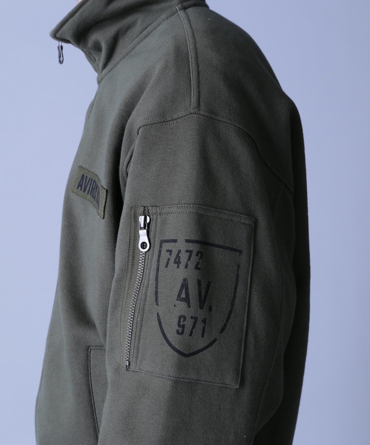 FATIGUE STAND ZIPUP SWEAT / ファティーグ ジップアップ スウェット / AVIREX / アヴィレックス