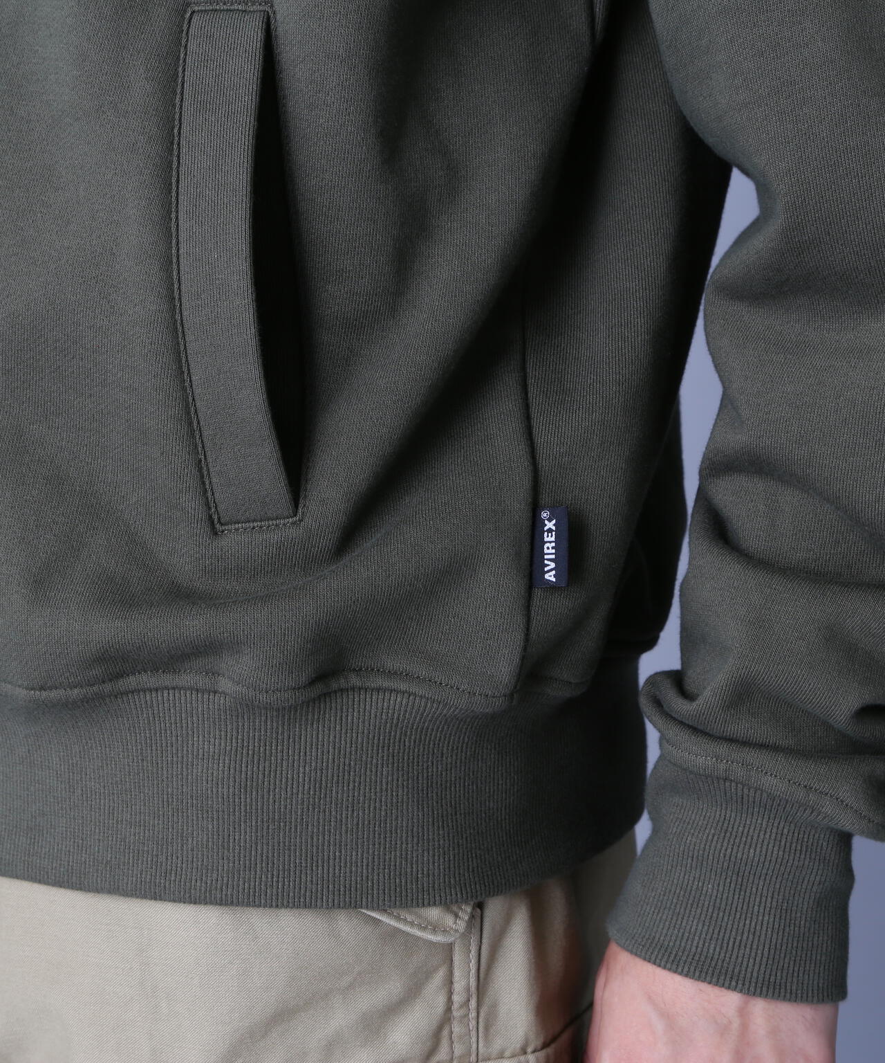 FATIGUE STAND ZIPUP SWEAT / ファティーグ ジップアップ スウェット / AVIREX / アヴィレックス