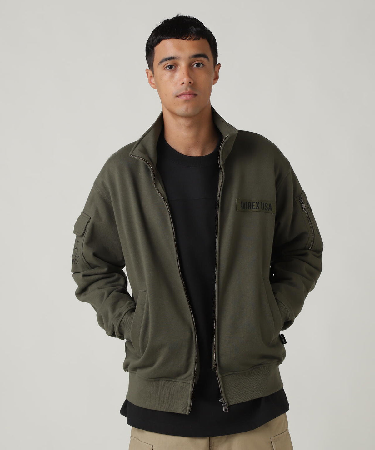 FATIGUE STAND ZIPUP SWEAT / ファティーグ ジップアップ スウェット / AVIREX / アヴィレックス