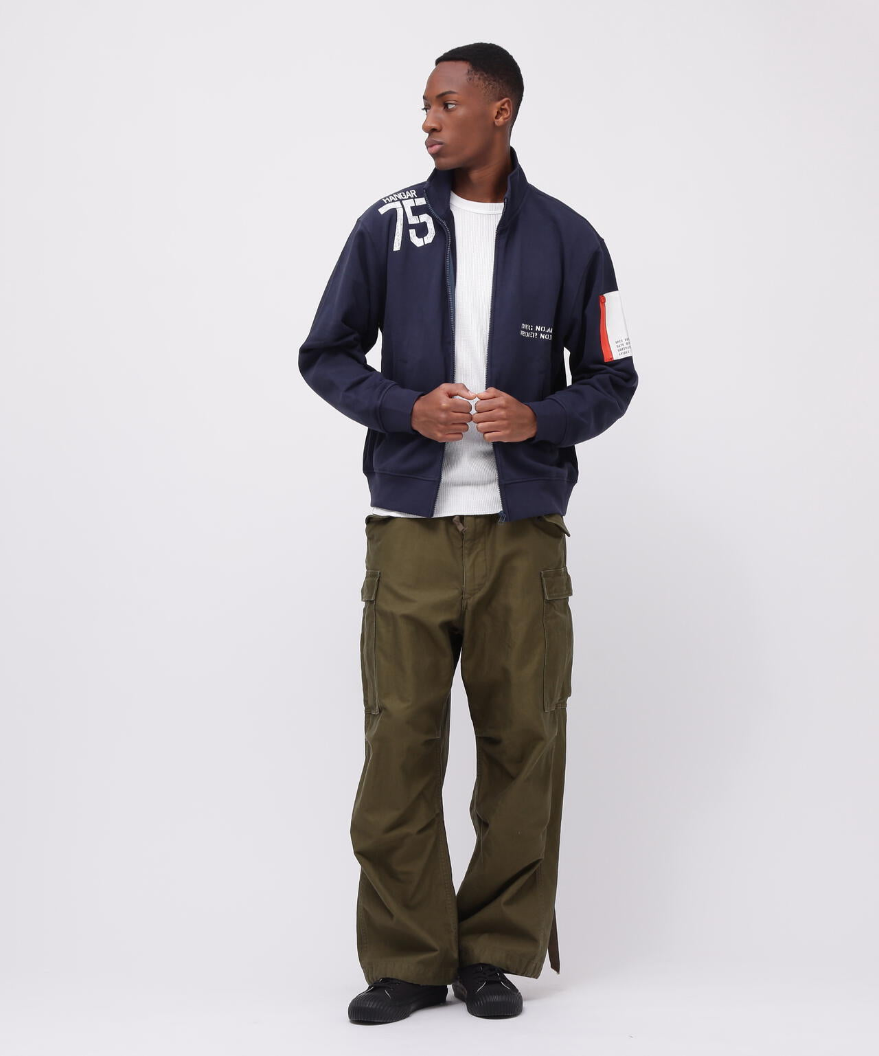 《WEB&DEPOT限定》REMODEL DESIGN STAND ZIP SWEAT/リモデル ジップ スウェット
