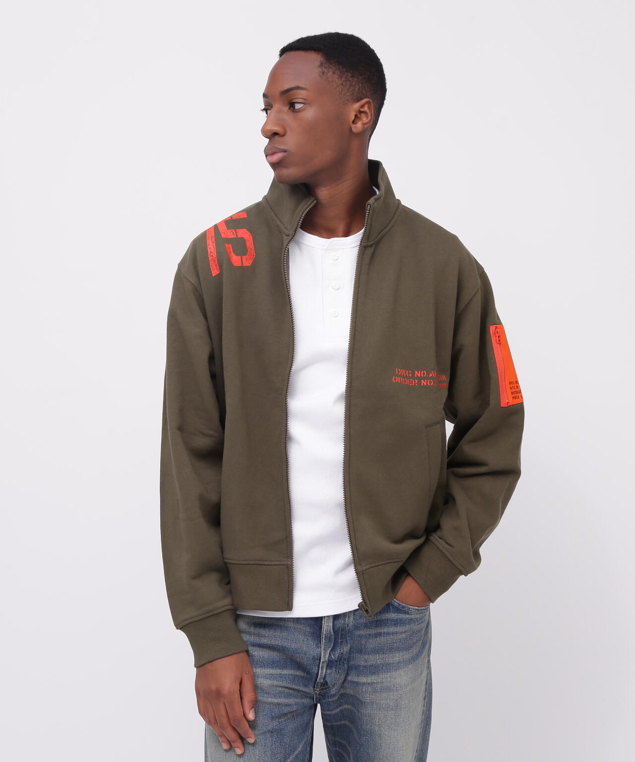 《WEB&DEPOT限定》REMODEL DESIGN STAND ZIP SWEAT/リモデル ジップ スウェット