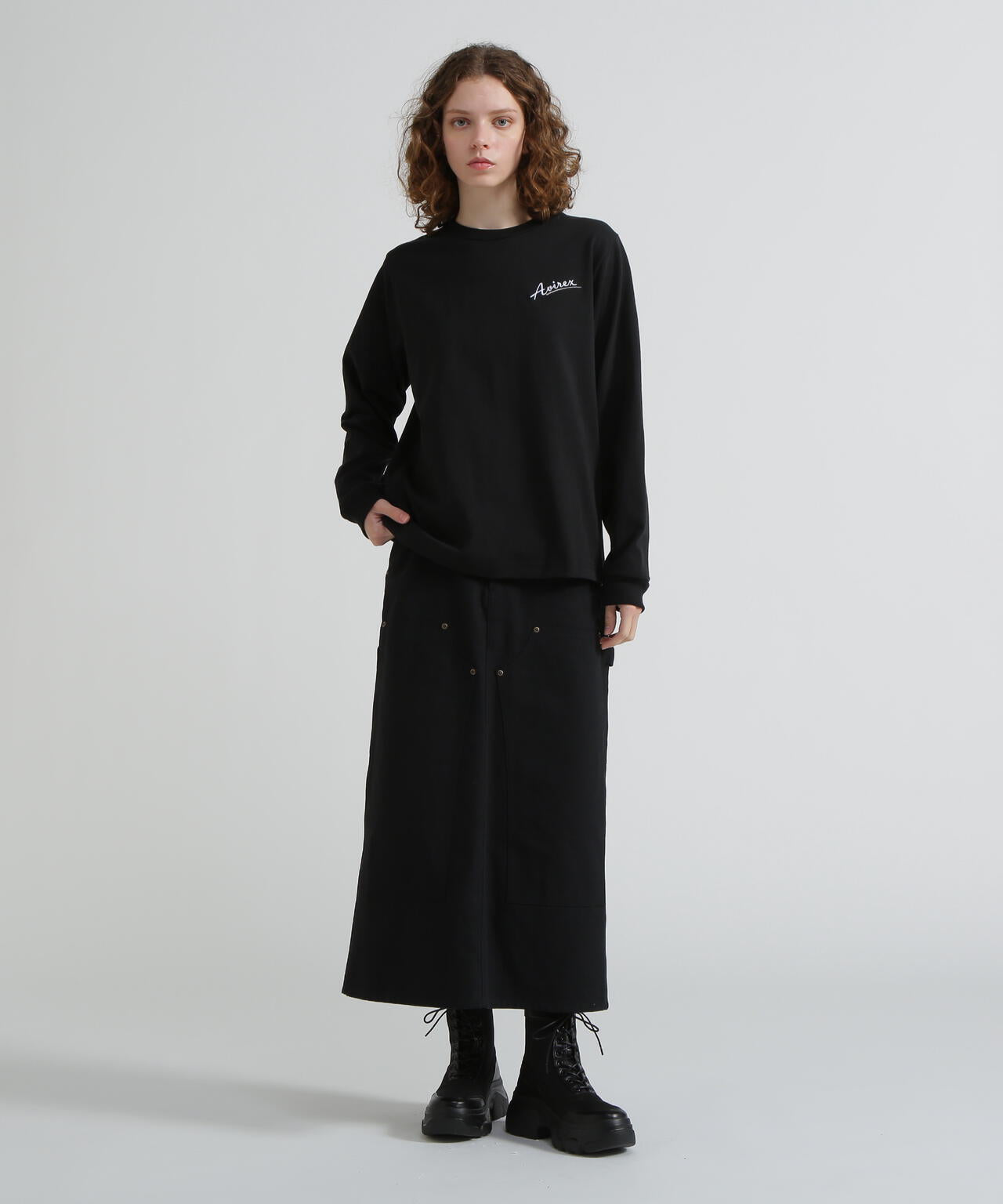 《WEB&DEPOT限定》MILITARY MOTIF LONG SLEEVE T-SHIRT / ミリタリーモチーフ 長袖 Tシャツ