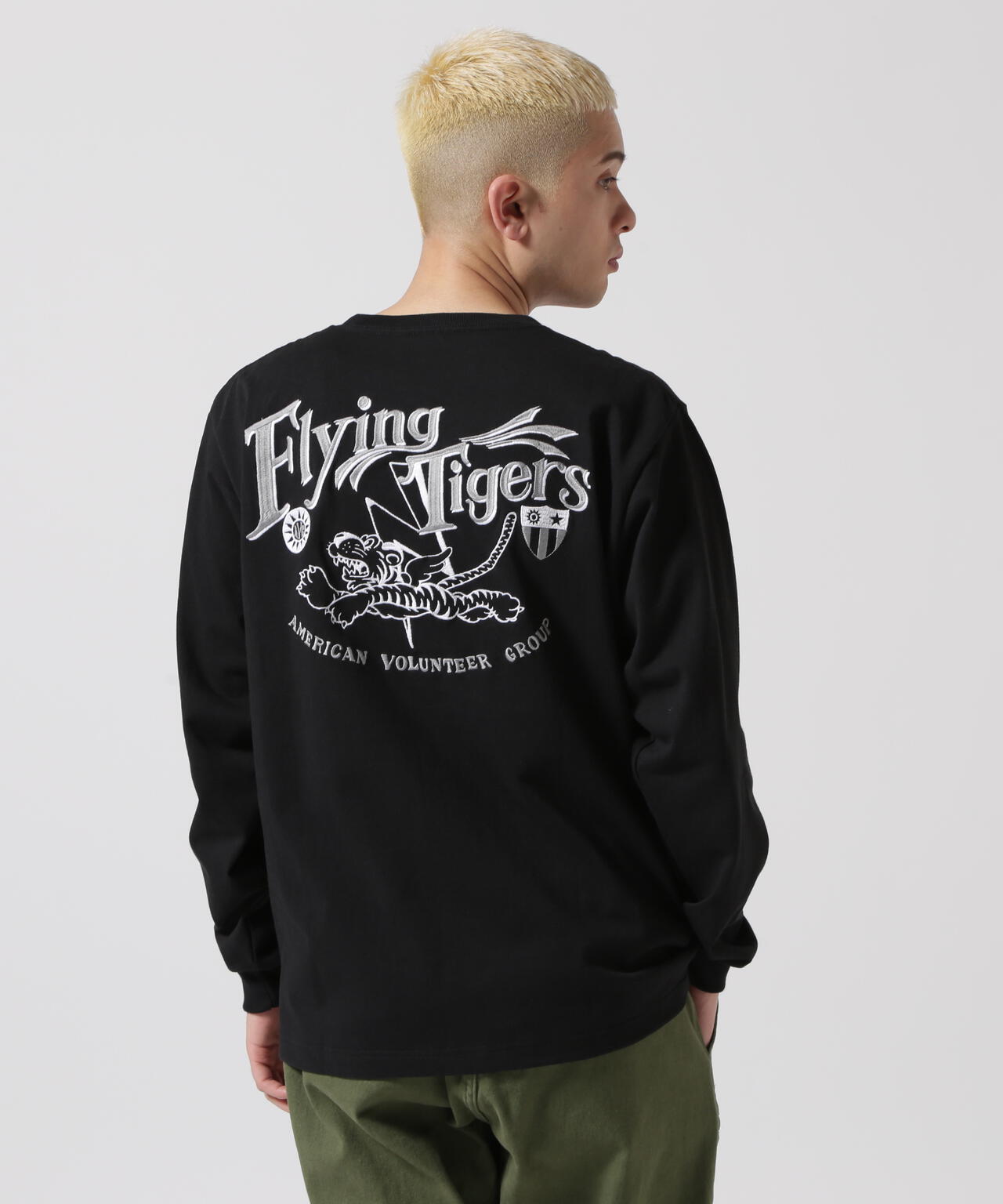 《WEB&DEPOT限定》MILITARY MOTIF LONG SLEEVE T-SHIRT / ミリタリーモチーフ 長袖 Tシャツ