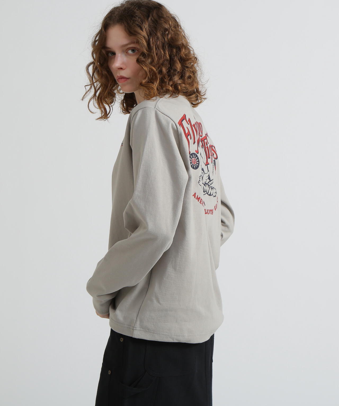 《WEB&DEPOT限定》MILITARY MOTIF LONG SLEEVE T-SHIRT / ミリタリーモチーフ 長袖 Tシャツ