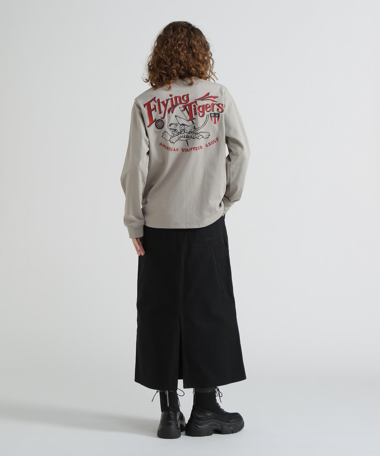 《WEB&DEPOT限定》MILITARY MOTIF LONG SLEEVE T-SHIRT / ミリタリーモチーフ 長袖 Tシャツ