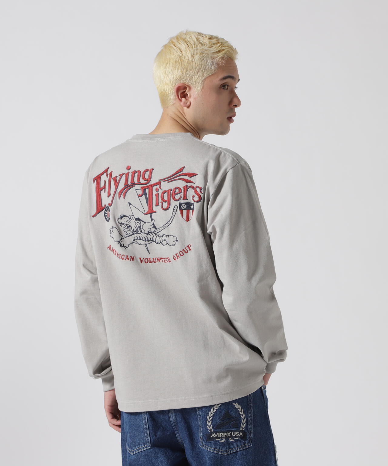 《WEB&DEPOT限定》MILITARY MOTIF LONG SLEEVE T-SHIRT / ミリタリーモチーフ 長袖 Tシャツ