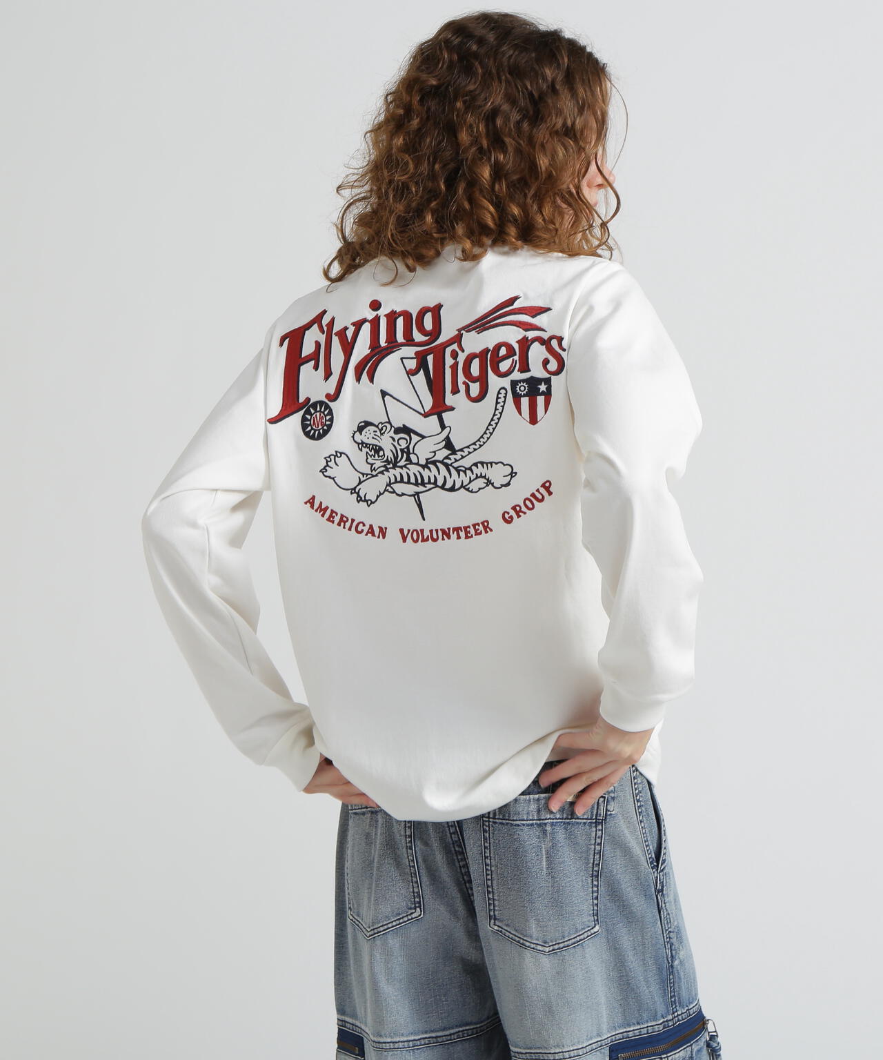《WEB&DEPOT限定》MILITARY MOTIF LONG SLEEVE T-SHIRT / ミリタリーモチーフ 長袖 Tシャツ