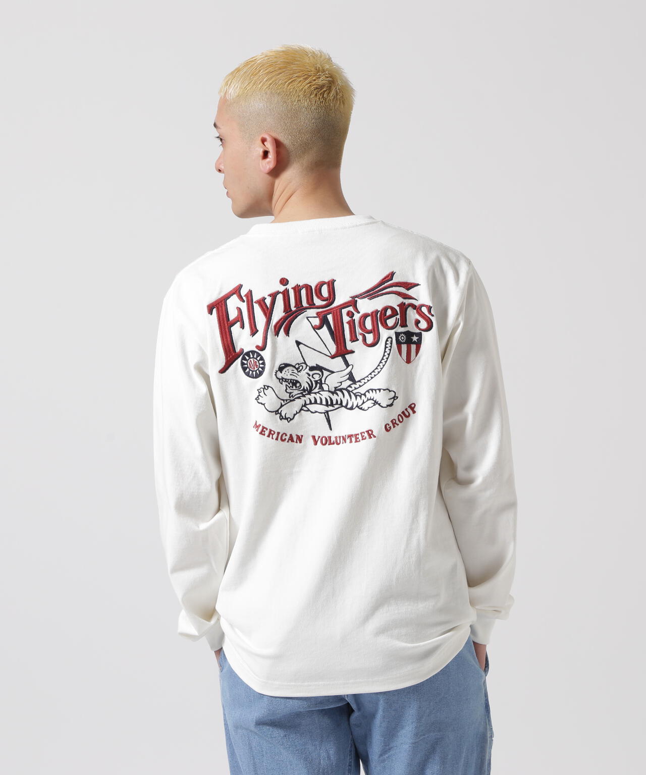 《WEB&DEPOT限定》MILITARY MOTIF LONG SLEEVE T-SHIRT / ミリタリーモチーフ 長袖 Tシャツ