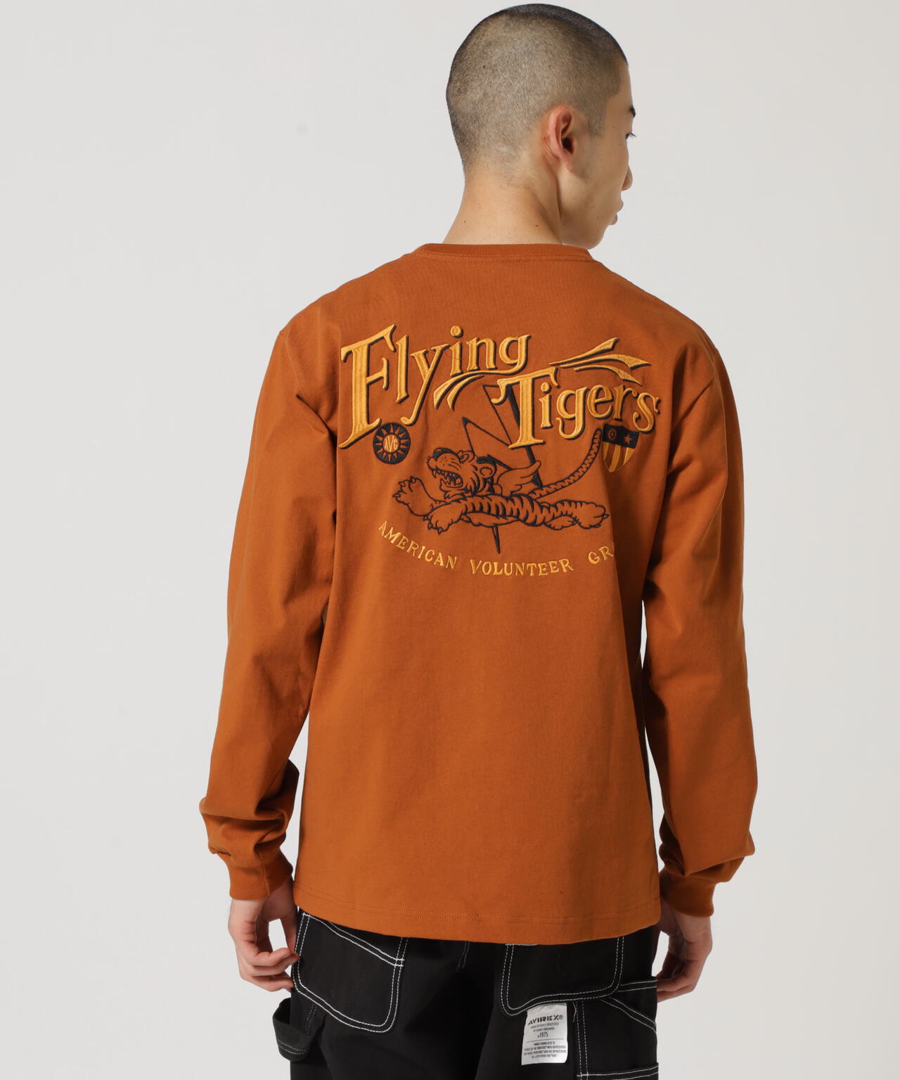 《WEB&DEPOT限定》MILITARY MOTIF LONG SLEEVE T-SHIRT / ミリタリーモチーフ 長袖 Tシャツ