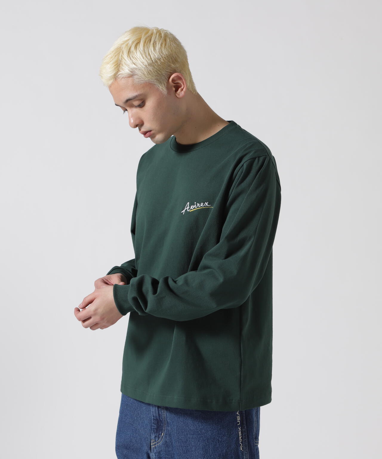 《WEB&DEPOT限定》MILITARY MOTIF LONG SLEEVE T-SHIRT / ミリタリーモチーフ 長袖 Tシャツ