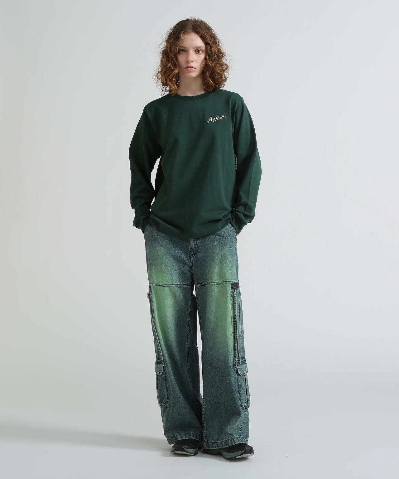 《WEB&DEPOT限定》MILITARY MOTIF LONG SLEEVE T-SHIRT / ミリタリーモチーフ 長袖 Tシャツ