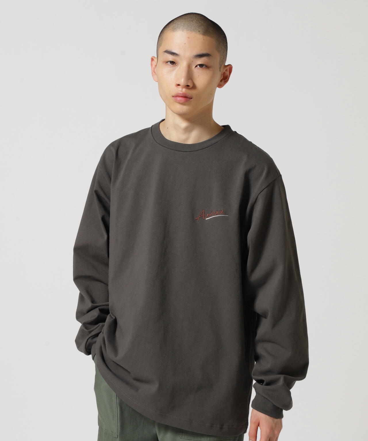 《WEB&DEPOT限定》MILITARY MOTIF LONG SLEEVE T-SHIRT / ミリタリーモチーフ 長袖 Tシャツ