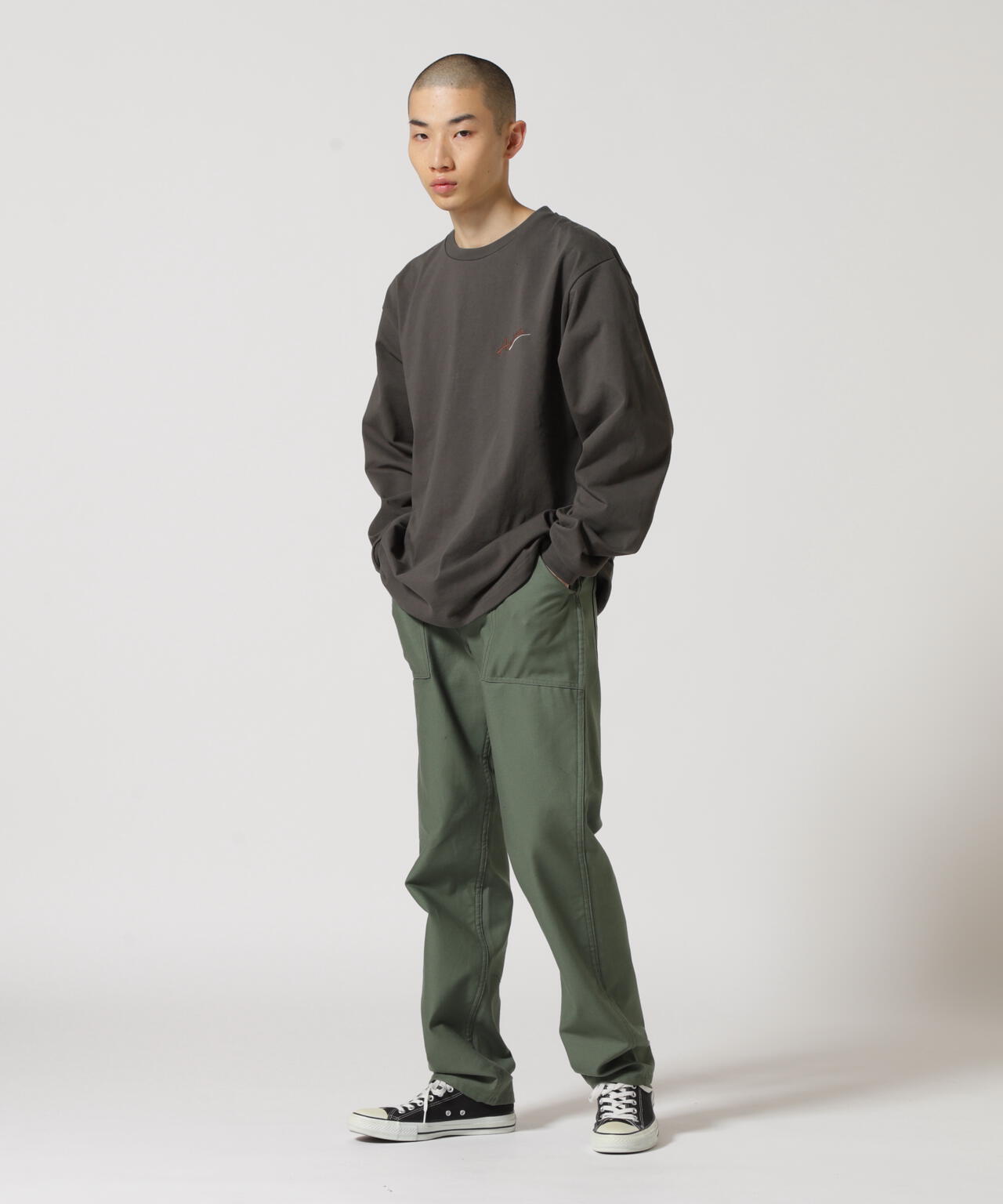 《WEB&DEPOT限定》MILITARY MOTIF LONG SLEEVE T-SHIRT / ミリタリーモチーフ 長袖 Tシャツ