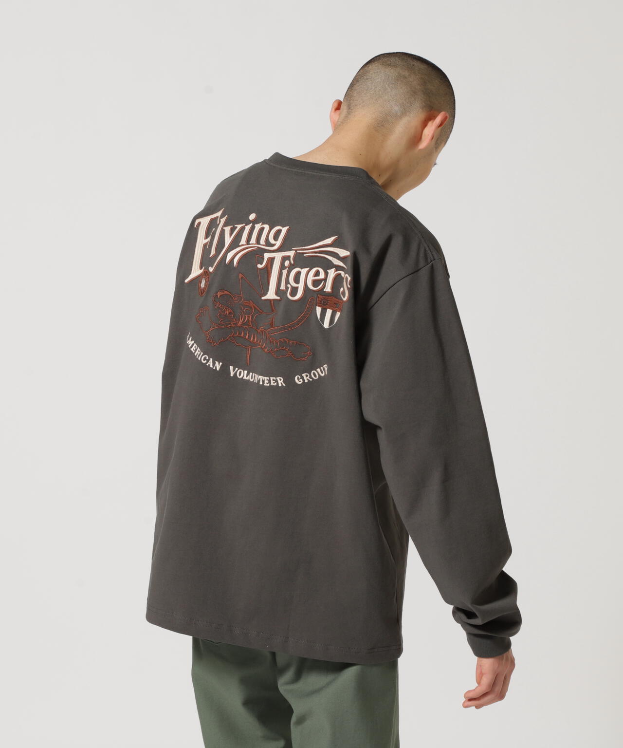 《WEB&DEPOT限定》MILITARY MOTIF LONG SLEEVE T-SHIRT / ミリタリーモチーフ 長袖 Tシャツ