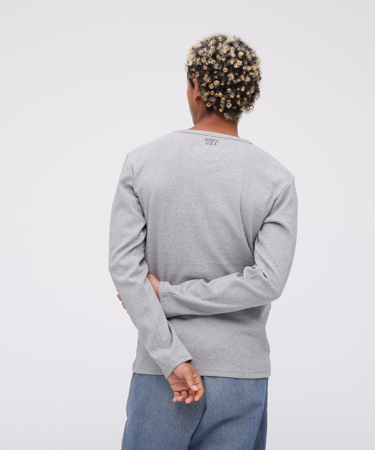 《DAILY》RIB L/S V-NECK T-SHIRT