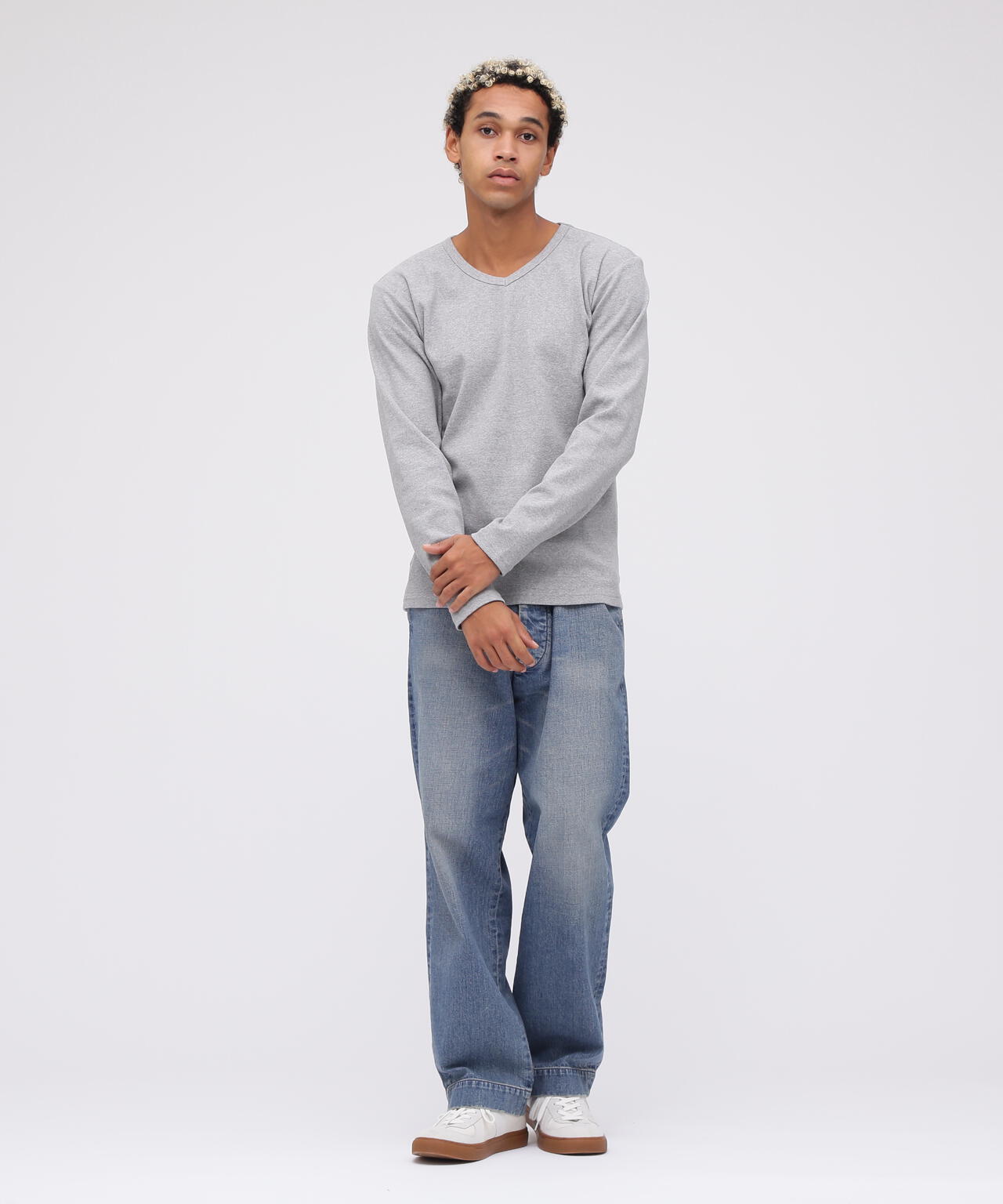 《DAILY》RIB L/S V-NECK T-SHIRT