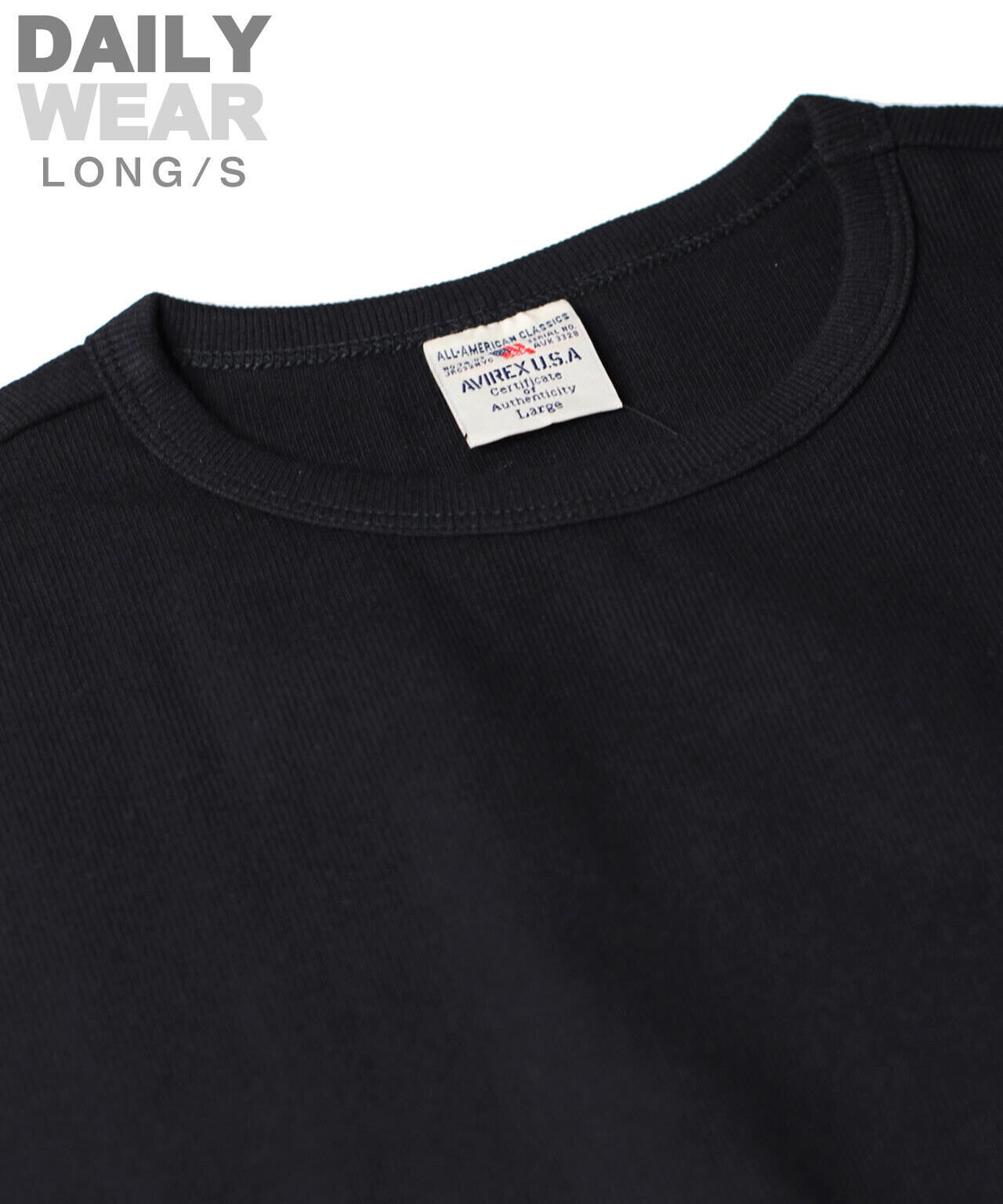 《DAILY/デイリー》RIB L/S CREW NECK T-SHIRT