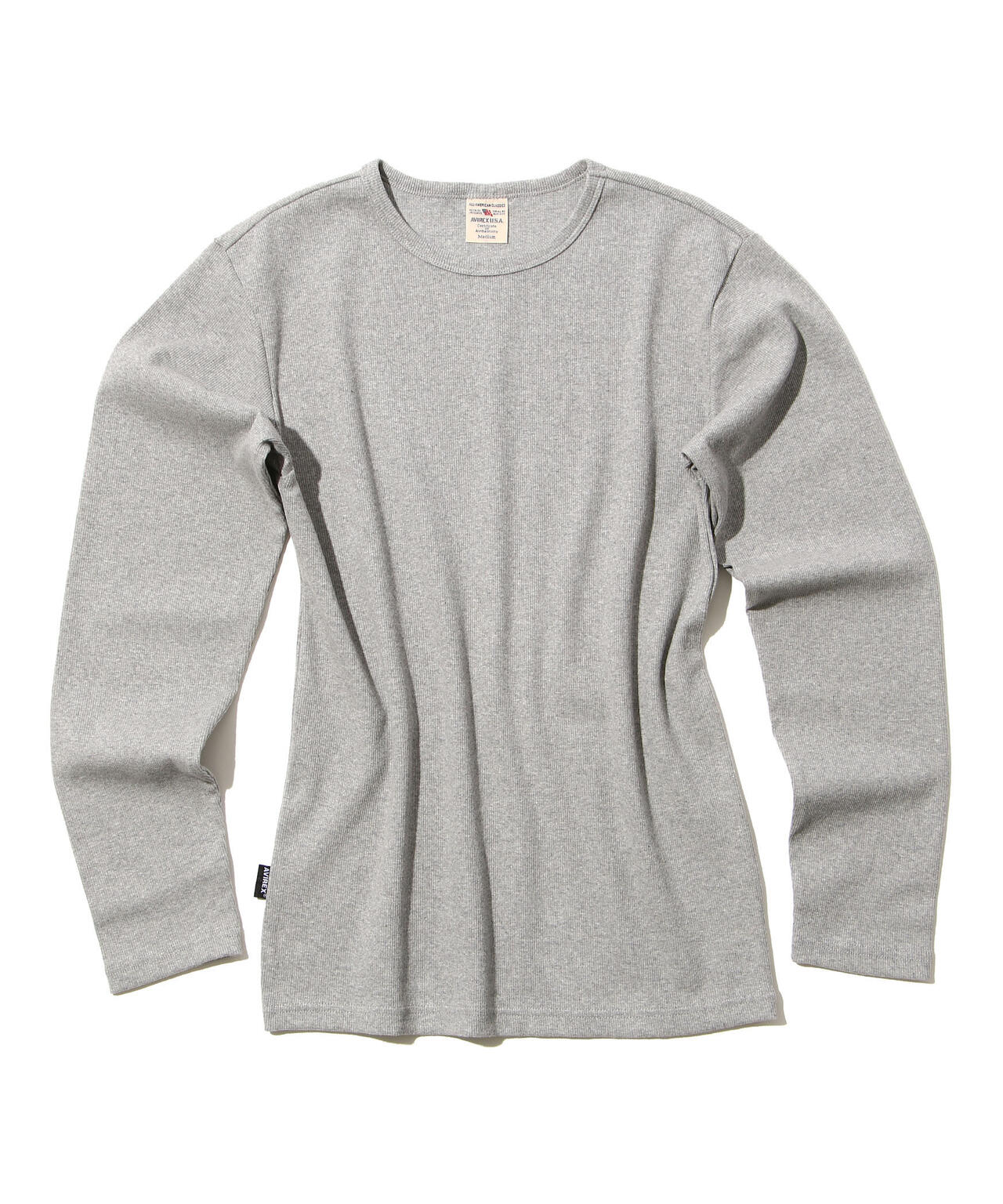 《DAILY/デイリー》RIB L/S CREW NECK T-SHIRT