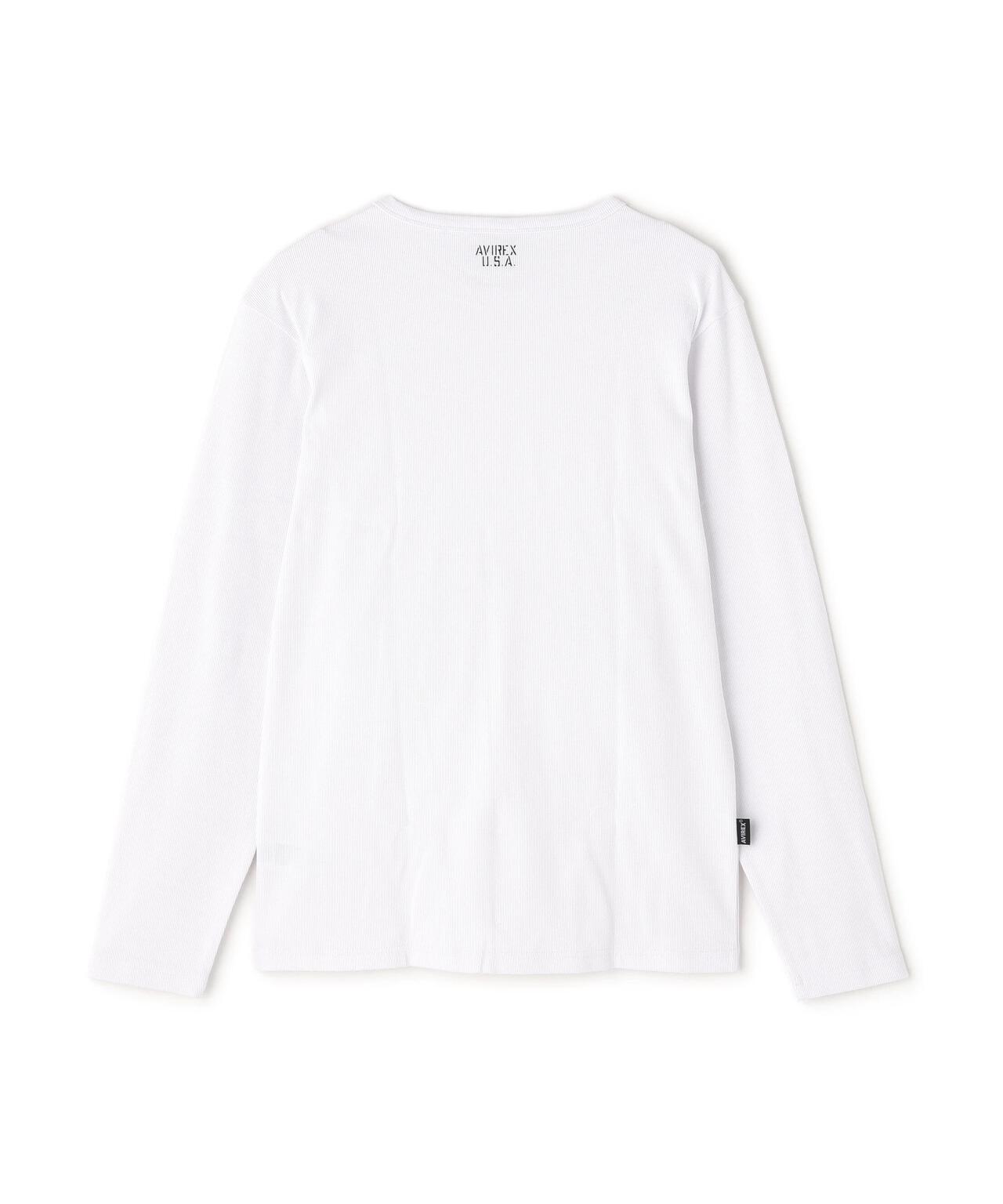 《DAILY/デイリー》RIB L/S CREW NECK T-SHIRT