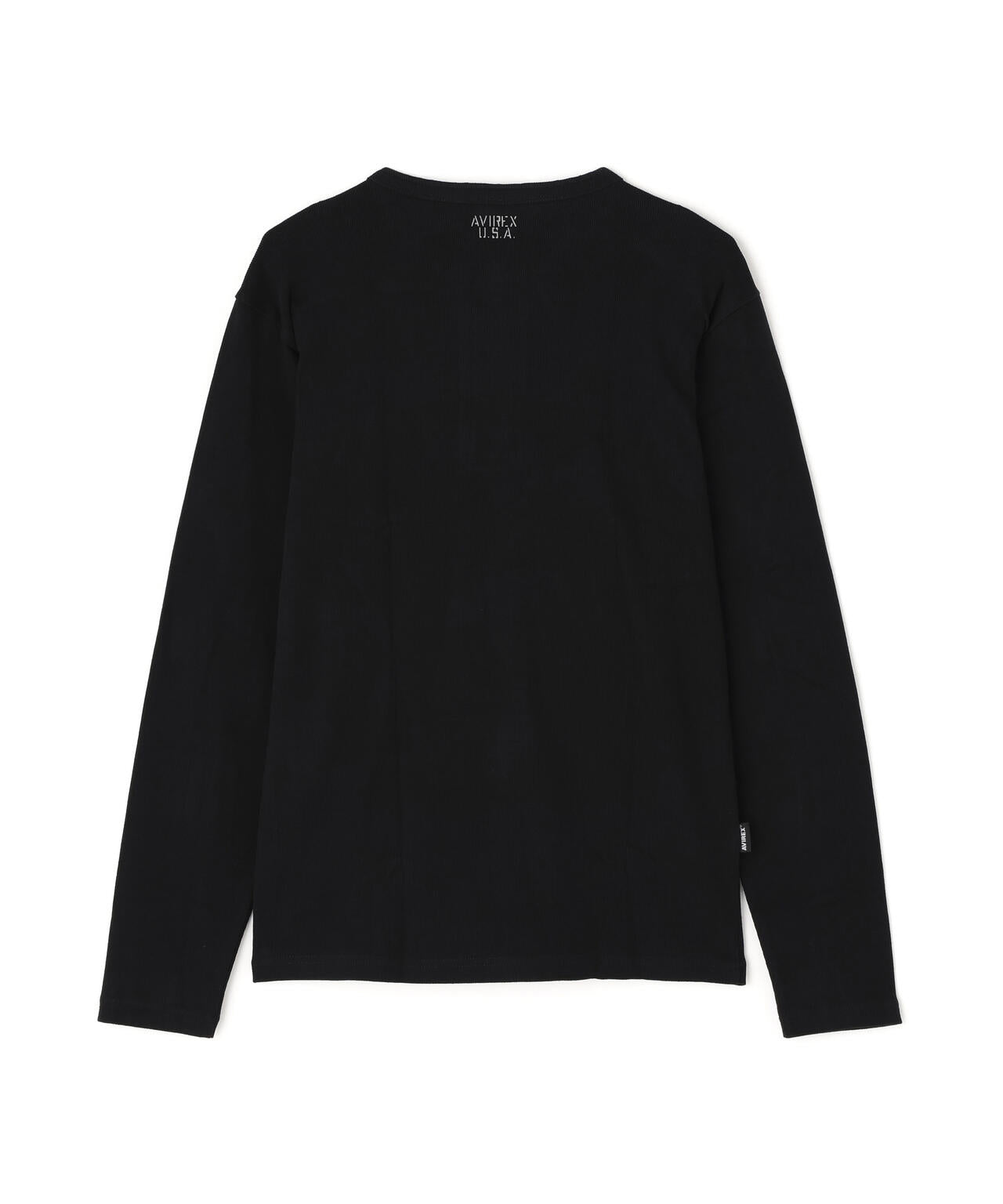 《DAILY/デイリー》RIB L/S HENLEY NECK T-SHIRT