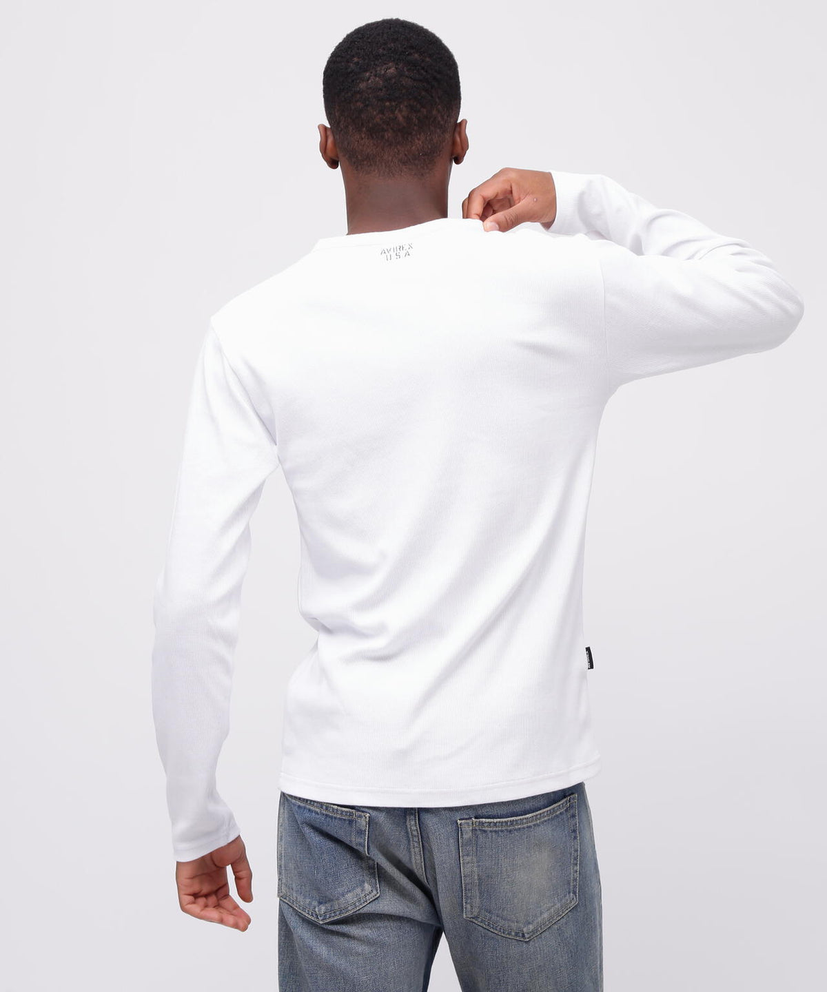 《DAILY/デイリー》RIB L/S HENLEY NECK T-SHIRT