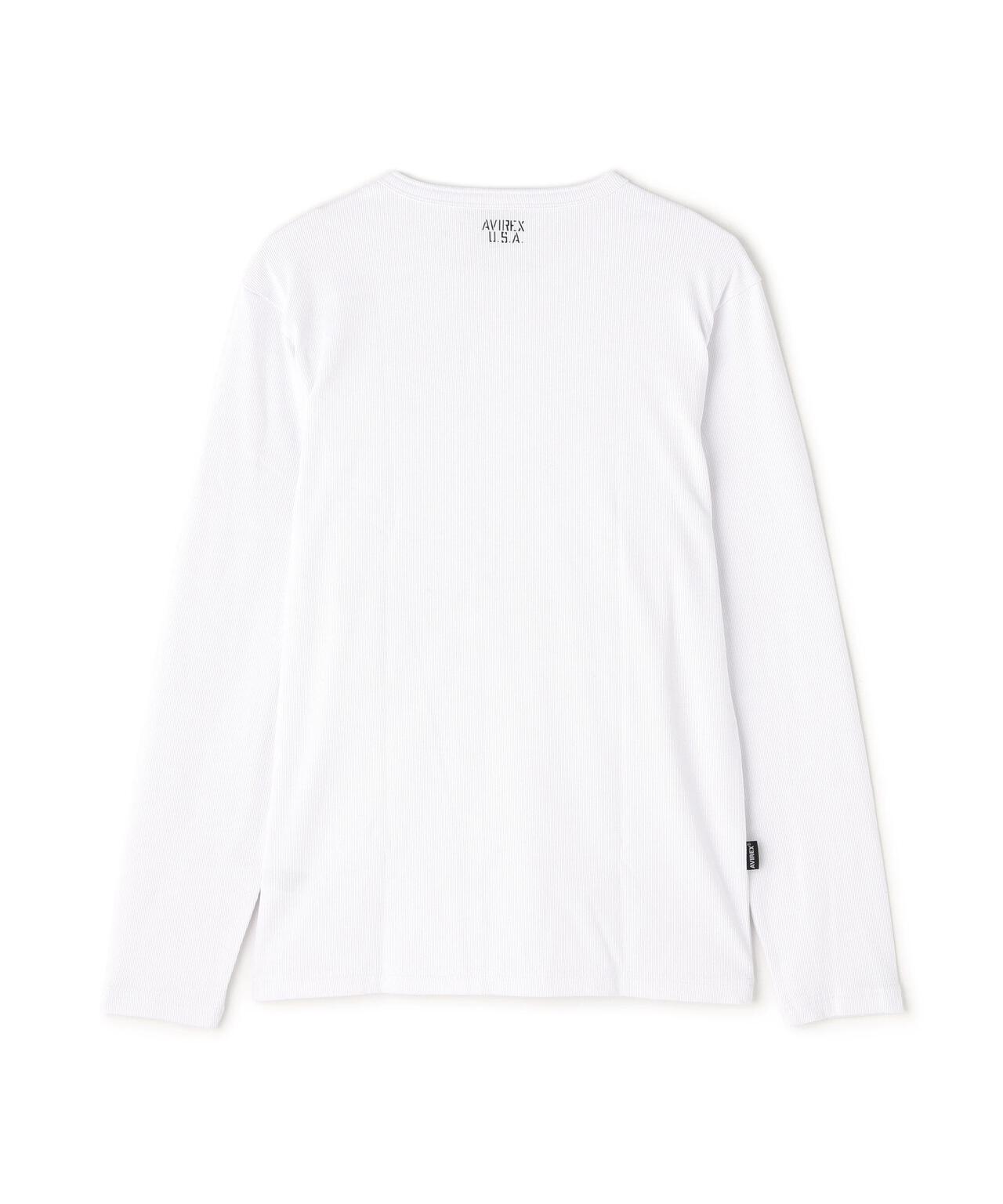 《DAILY/デイリー》RIB L/S HENLEY NECK T-SHIRT