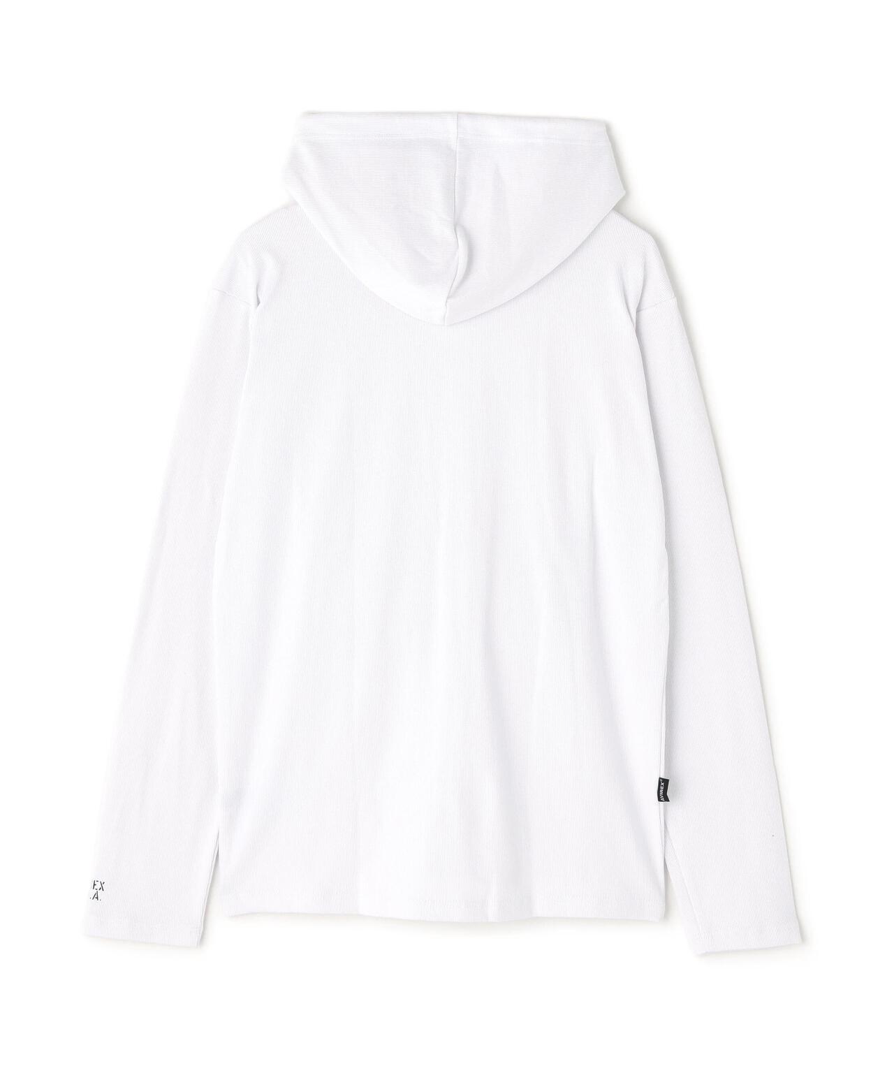 《DAILY/デイリー》RIB ZIP PARKA/デイリー 長袖 リブ ジップパーカー/AVIREX/アヴィレックス