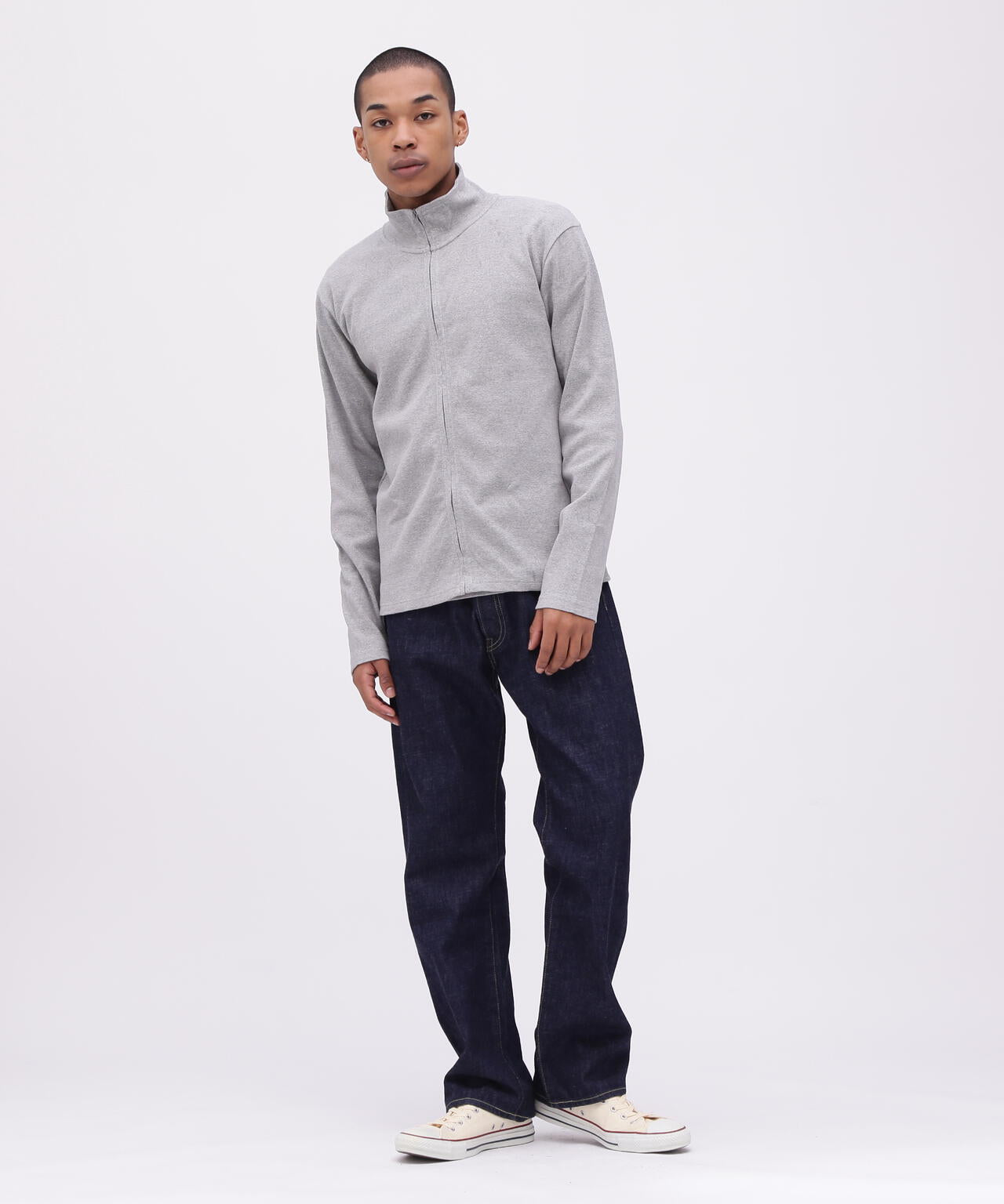 《DAILY/デイリー》STAND ZIP RIB JACKET/スタンドジップ リブ ジャケット