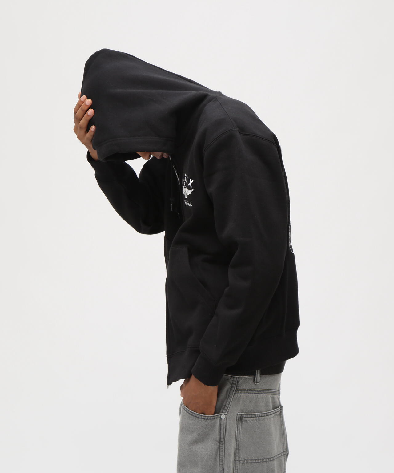 VARSITY LOGO SWEAT ZIP UP PARKA /バーシティ ロゴ スウェット ジップアップ パーカー