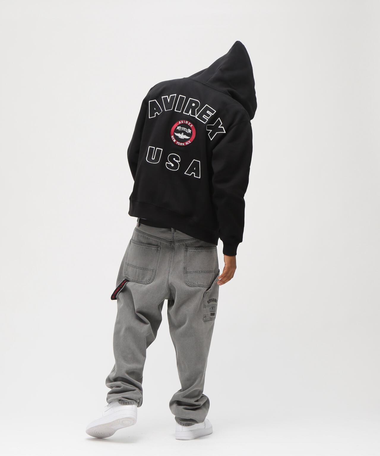 VARSITY LOGO SWEAT ZIP UP PARKA /バーシティ ロゴ スウェット ジップアップ パーカー