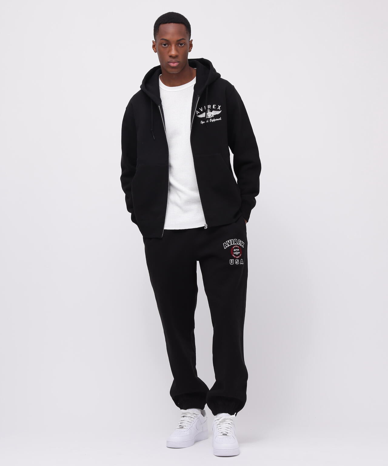 VARSITY LOGO SWEAT ZIP UP PARKA /バーシティ ロゴ スウェット ジップアップ パーカー