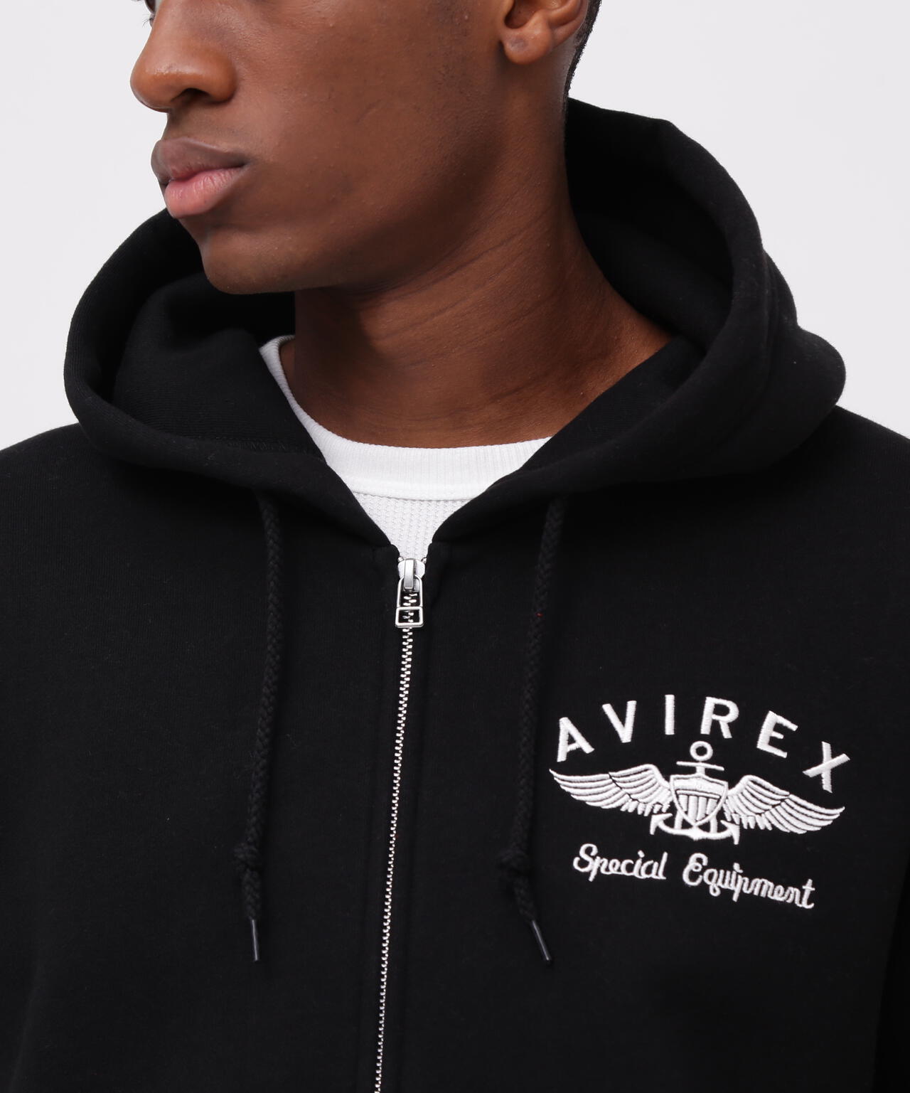 VARSITY LOGO SWEAT ZIP UP PARKA /バーシティ ロゴ スウェット ジップアップ パーカー