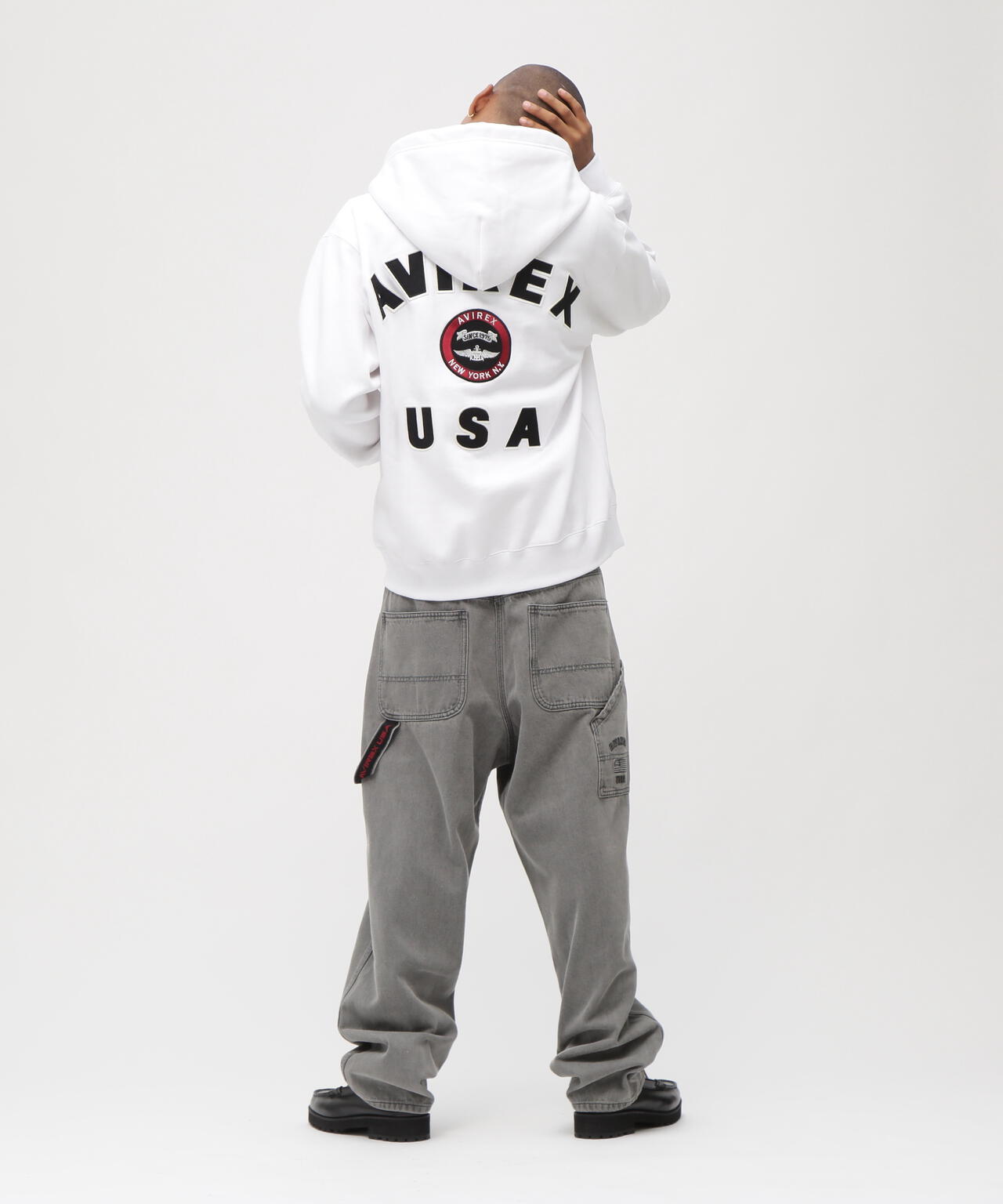 VARSITY LOGO SWEAT ZIP UP PARKA /バーシティ ロゴ スウェット ジップアップ パーカー