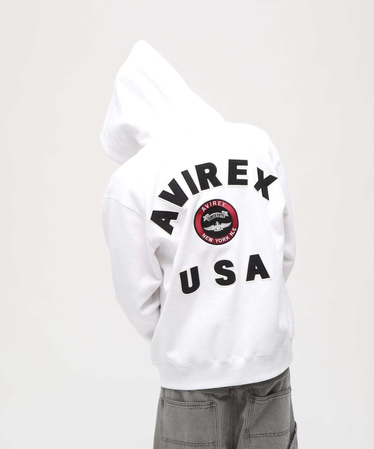 VARSITY LOGO SWEAT ZIP UP PARKA /バーシティ ロゴ スウェット ジップアップ パーカー