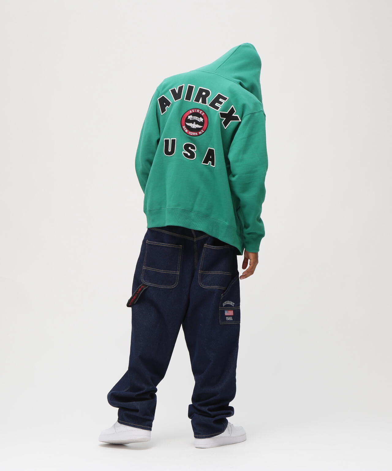 VARSITY LOGO SWEAT ZIP UP PARKA /バーシティ ロゴ スウェット ジップアップ パーカー