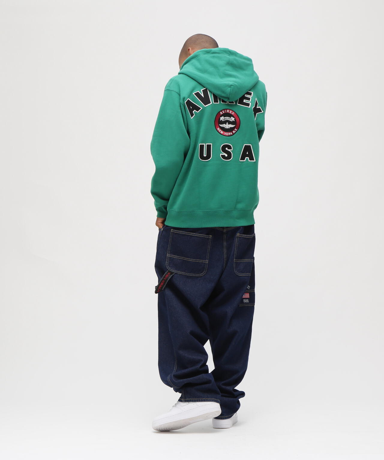 VARSITY LOGO SWEAT ZIP UP PARKA /バーシティ ロゴ スウェット ジップアップ パーカー