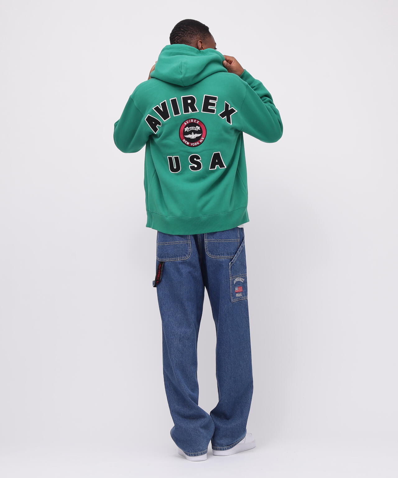 VARSITY LOGO SWEAT ZIP UP PARKA /バーシティ ロゴ スウェット ジップアップ パーカー