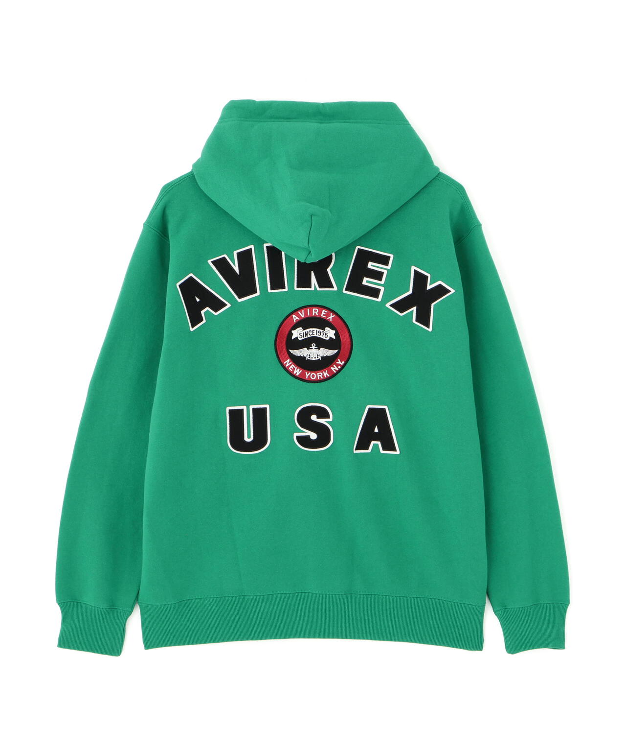 VARSITY LOGO SWEAT ZIP UP PARKA /バーシティ ロゴ スウェット ジップアップ パーカー