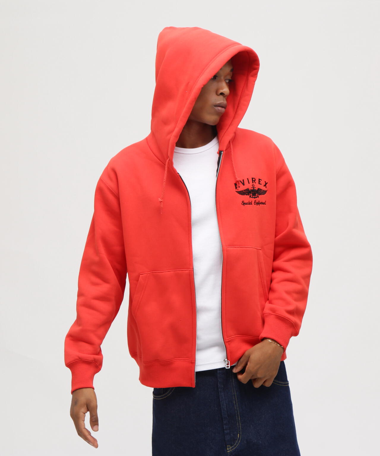 VARSITY LOGO SWEAT ZIP UP PARKA /バーシティ ロゴ スウェット ジップアップ パーカー