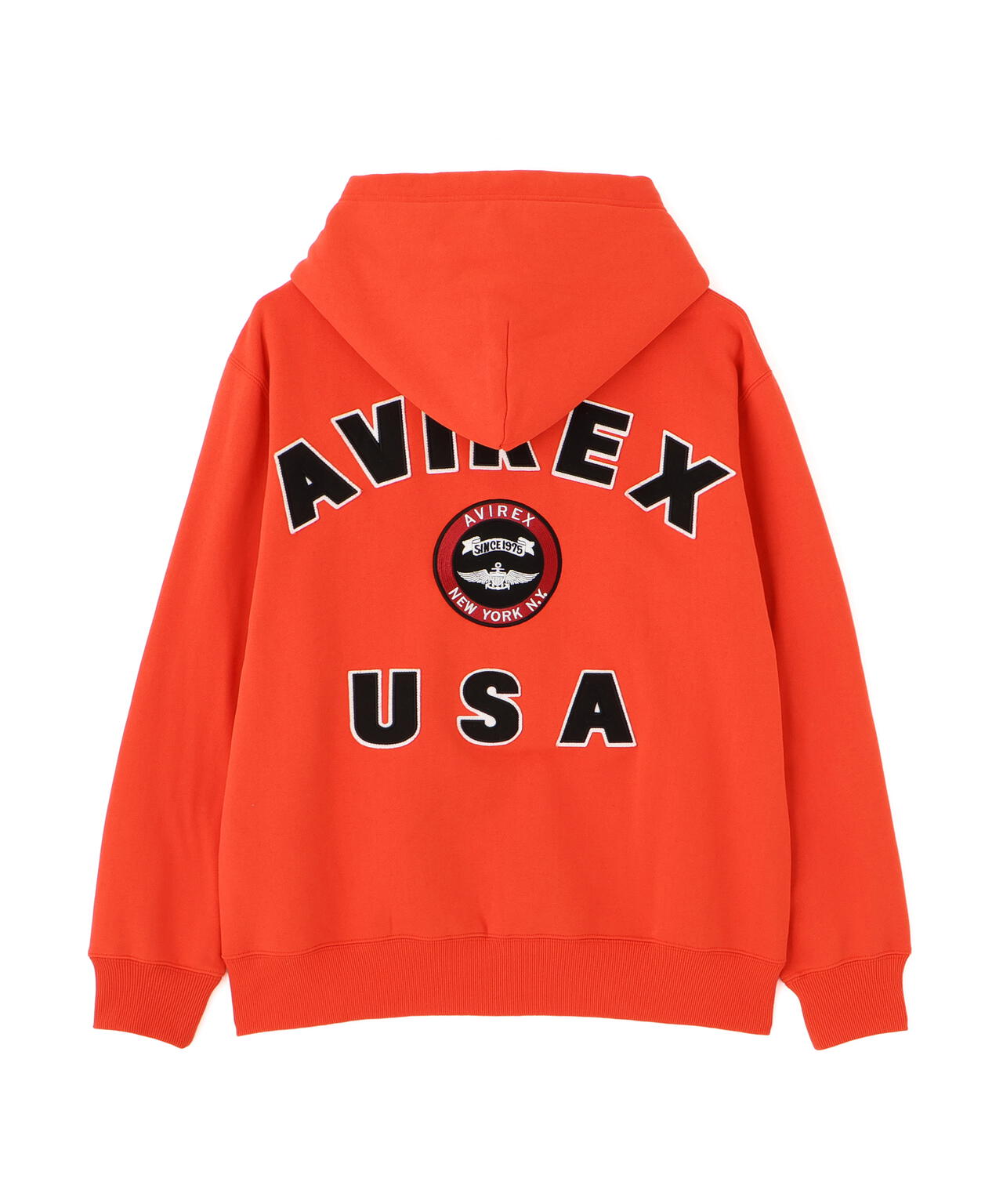 VARSITY LOGO SWEAT ZIP UP PARKA /バーシティ ロゴ スウェット ジップアップ パーカー