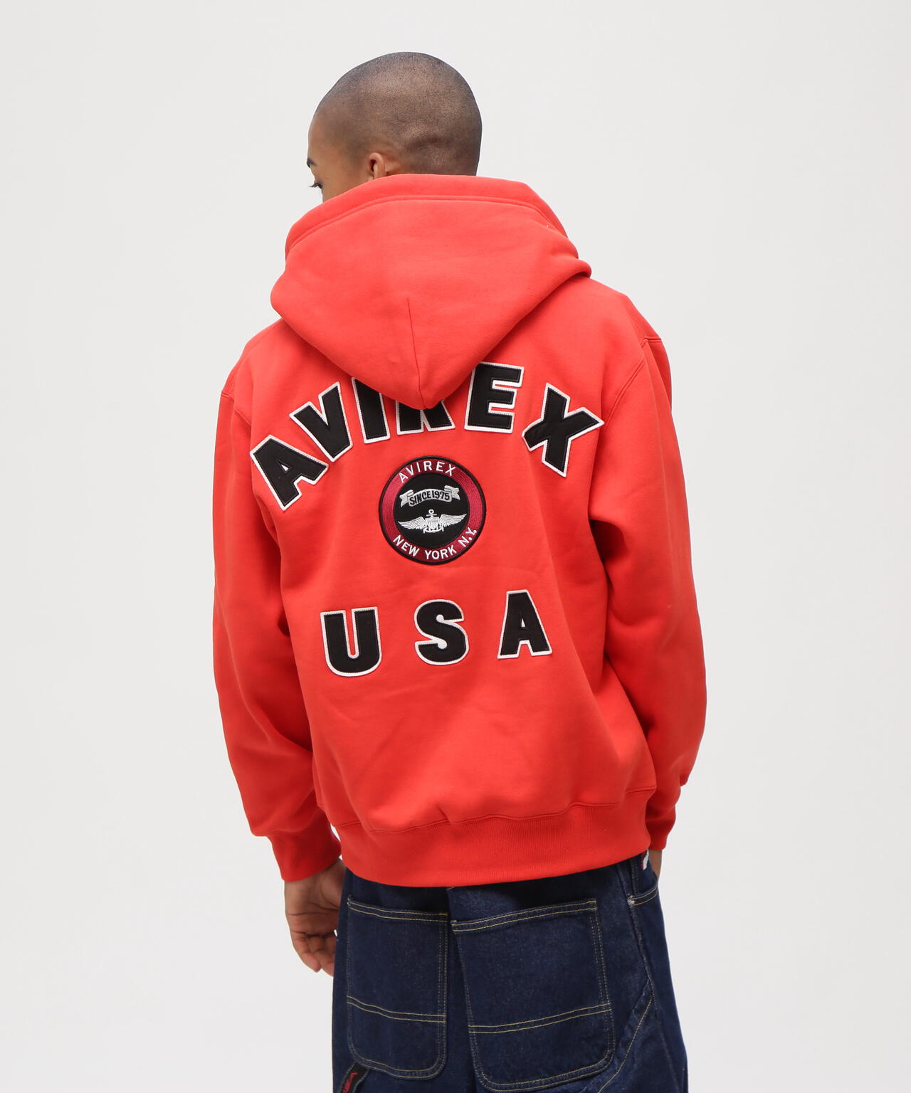 VARSITY LOGO SWEAT ZIP UP PARKA /バーシティ ロゴ スウェット ジップアップ パーカー