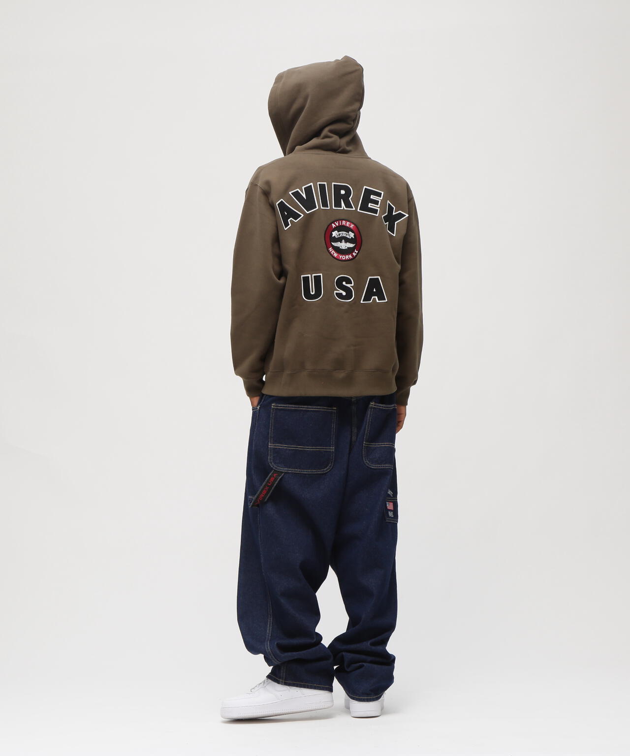 VARSITY LOGO SWEAT ZIP UP PARKA /バーシティ ロゴ スウェット ジップアップ パーカー