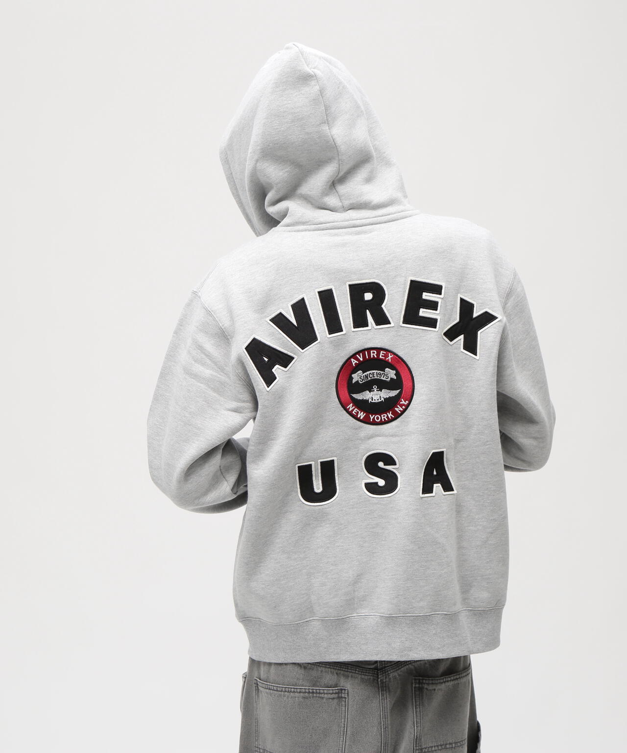 VARSITY LOGO SWEAT ZIP UP PARKA /バーシティ ロゴ スウェット ジップアップ パーカー